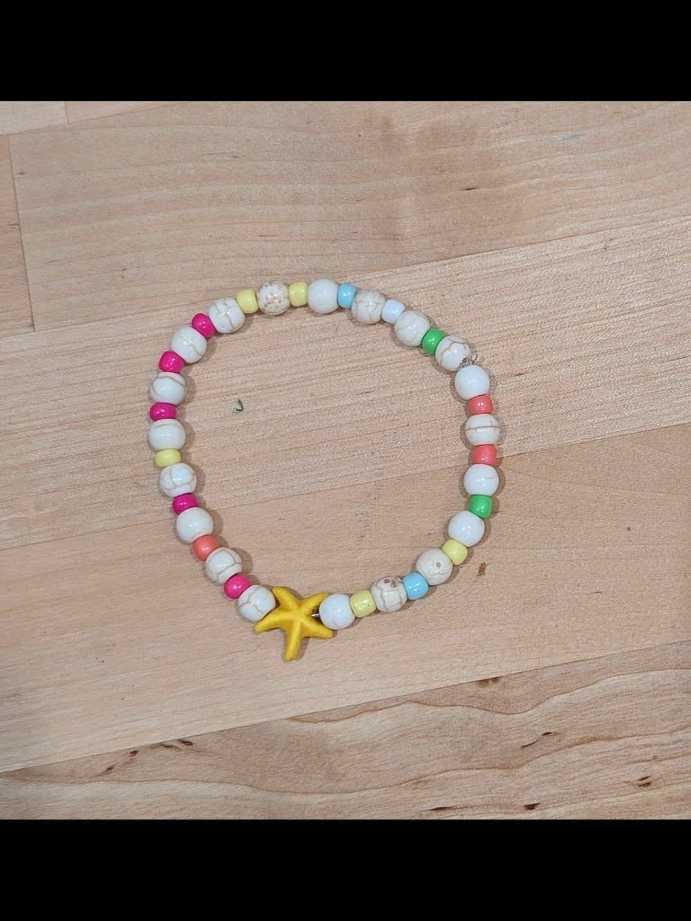 Multicolor Beaded Starfish Stretch Bracelet